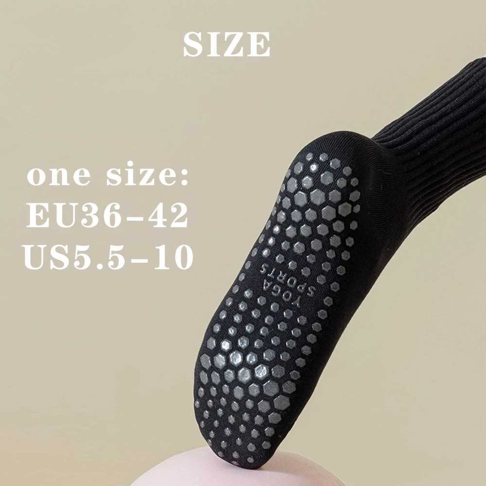 ถุงเท้าโยคะผ้าฝ้ายกันลื่น 3 คู - Medias Para Pilates Y Yoga บทวิจารณ์และราคา