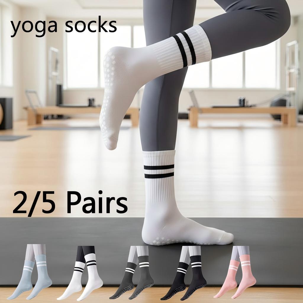 ถุงเท้าโยคะกันลื่นสำหรับผู้หญิ - Pilate Yoga Workout บทวิจารณ์และราคา