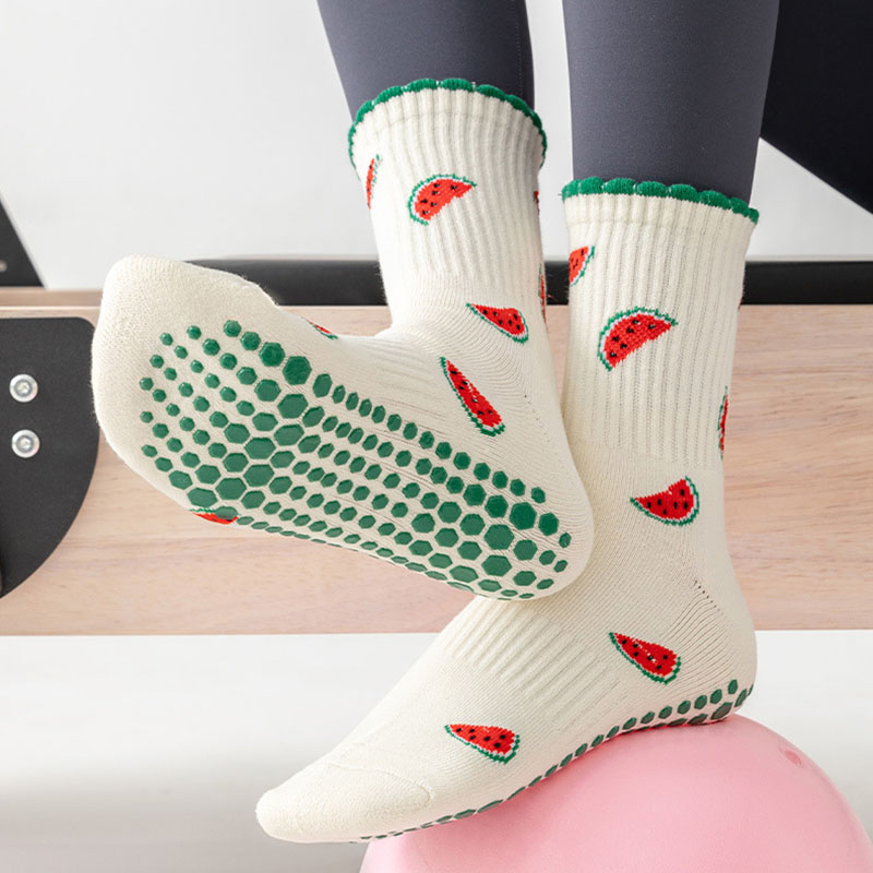 ถุงเท้าโยคะสำหรับผู้หญิง ผ้าฝ้ - Medias Para Pilates Y Yoga บทวิจารณ์และราคา