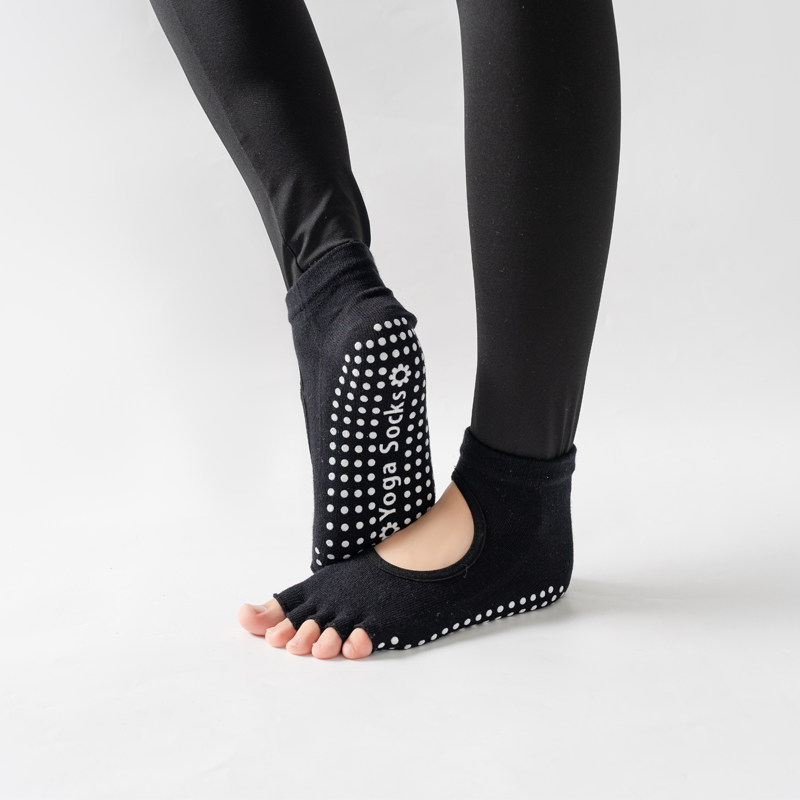 ถุงเท้าโยคะเปิดหลังห้านิ้วของผ - Medias Para Pilates Y Yoga บทวิจารณ์และราคา