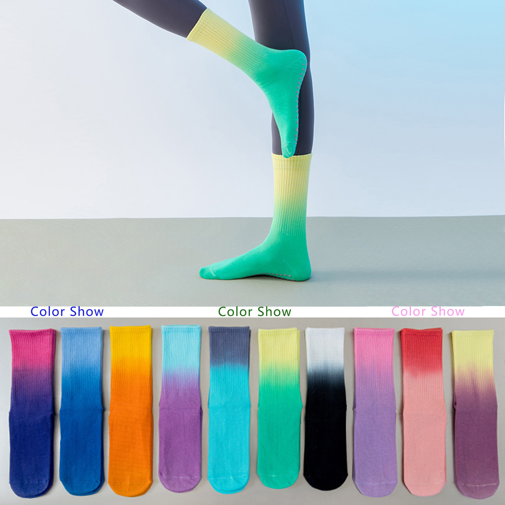 ผู้หญิงที่มีสีสันกีฬาถุงเท้าผ้ - Medias Para Pilates Y Yoga บทวิจารณ์และราคา